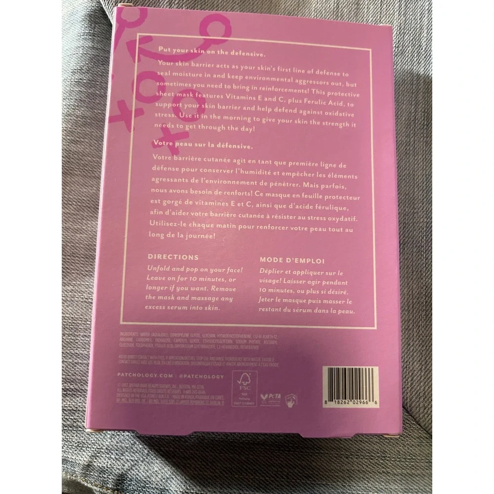 Patchology Moodmask Playing Defense Barrier-Boosting Sheet Mask 4 Pk Vitamin C E